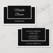 ミニマモダンエレガントリストブラック&ホワイト 名刺 (正面/裏面)