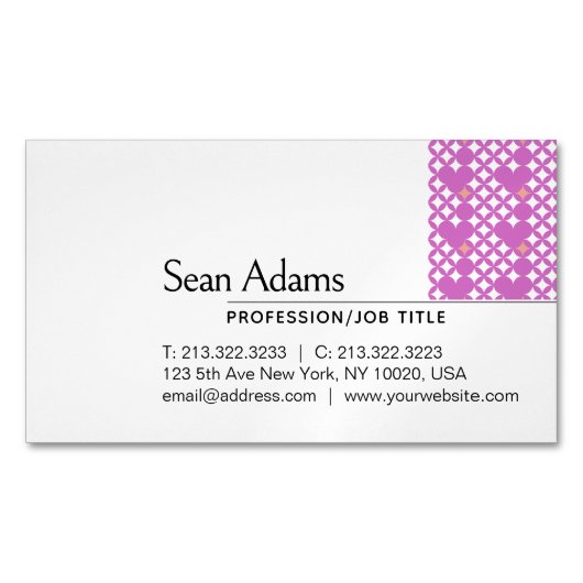 ミニマモダンエレガントリストプロフェッショナルカスタム マグネット名刺 (正面)