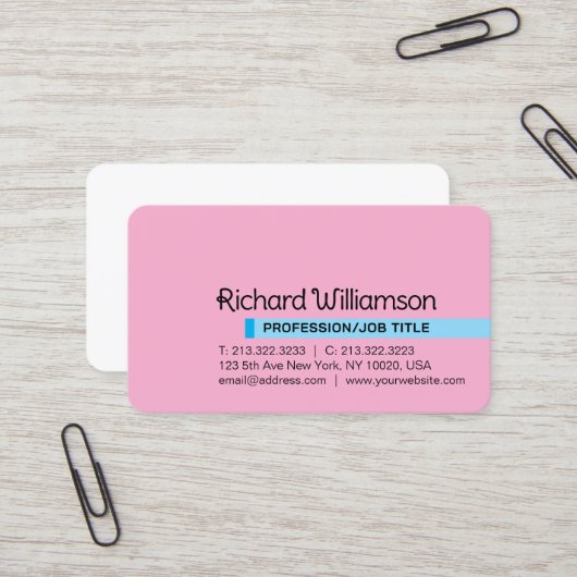 ミニマモダンエレガントリストプロフェッショナルカスタム 名刺 (正面/裏面インサイチュ)