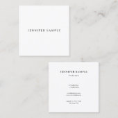 ミニマモダンエレガントリストプロフェッショナルテンプレート スクエア名刺 (正面/裏面)