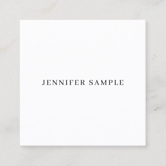 ミニマモダンエレガントリストプロフェッショナルテンプレート スクエア名刺 (正面)