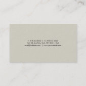 ミニマモダンエレガントリストプロフェッショナルテンプレート 名刺 (裏面)