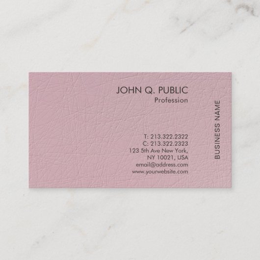 ミニマモダンエレガントリストプロフェッショナルテンプレート 名刺 (正面)