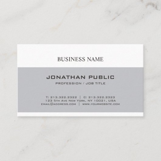 ミニマモダンエレガントリストプロフェッショナルデザイン 名刺 (正面)