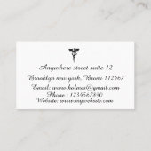 ミニマモダンエレガントリストプロフェッショナル計画 名刺 (裏面)