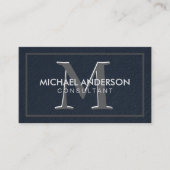 ミニマモダンエレガントリストモノグラムプロフェッショナル 名刺 (正面)