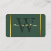 ミニマモダンエレガントリストモノグラムマーケティング 名刺 (正面)