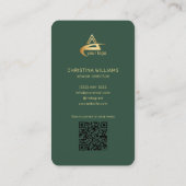 ミニマモダンエレガントリストモノグラムマーケティング 名刺 (裏面)