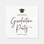 ミニマモダンエレガントリスト卒業党 スタンダードカクテルナプキン (正面)