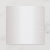 ミニマモダンエレガントリスト平銀フェイク釉薬 スクエア名刺 (裏面)