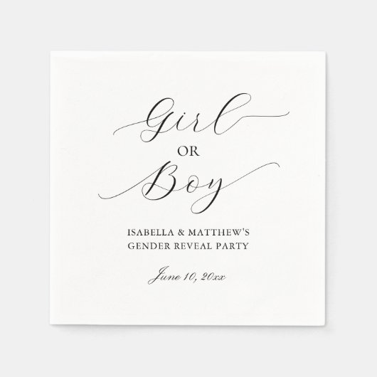 ミニマモダンエレガントリスト性のパーティー スタンダードカクテルナプキン (正面)