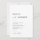 ミニマモダンエレガントリスト結婚式招待状 招待状 (正面)