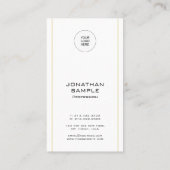 ミニマモダンエレガントリスト金ゴールド垂直テンプレート 名刺 (裏面)