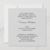 ミニマモダンエレガントリスト1写真 |卒業アン 案内状 (裏面)