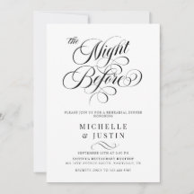 ミニマモダンエレガントリスト・リハーサル・ディナー