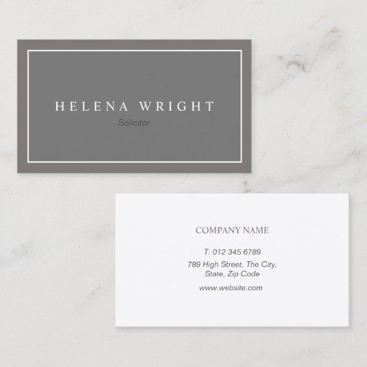 ミニマモダンエレガントリスト 名刺 (正面/裏面)