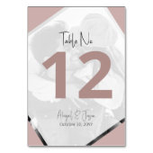 ミニマモダンカジュアル結婚リストバラ テーブルナンバー (正面)