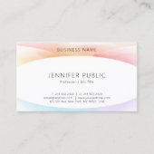 ミニマモダンカラフルリストエレガントテンプレート 名刺 (正面)