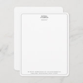 ミニマモダンコンテンポラリーリスト事業企業の ノートカード (正面/裏面)