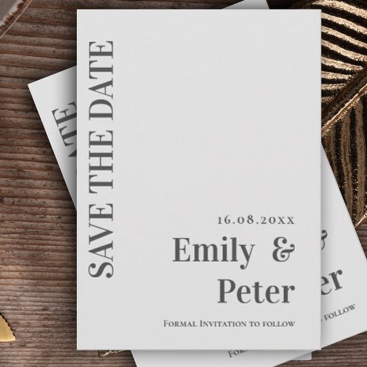 ミニマモダンコンテンポラリーリスト・エレガントな結婚式 セーブザデート