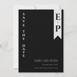 ミニマモダンコンテンポラリーリスト・モノグラム結婚ズ セーブザデート