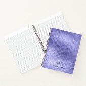 ミニマモダンシンプルリスト紫色の箔メタル ノートブック (内部)