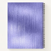 ミニマモダンシンプルリスト紫色の箔メタル ノートブック (裏面)