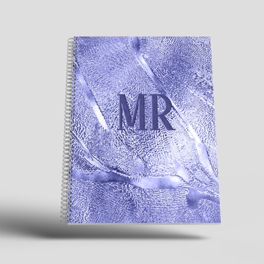 ミニマモダンシンプルリスト紫色の箔メタル ノートブック