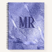 ミニマモダンシンプルリスト紫色の箔メタル ノートブック (正面)