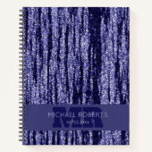 ミニマモダンシンプルリスト紫色の箔メタル ノートブック (正面)