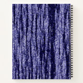 ミニマモダンシンプルリスト紫色の箔メタル ノートブック (裏面)