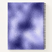 ミニマモダンシンプルリスト紫色の箔メタル ノートブック (裏面)