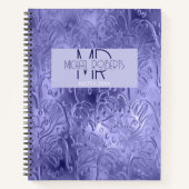 ミニマモダンシンプルリスト紫色の箔メタル ノートブック (正面)