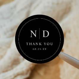 ミニマモダンスシンプル結婚の ラウンドシール