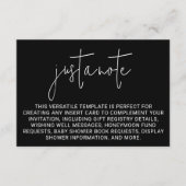 ミニマモダンスタイリッシュシンプルリストのメモ エンクロージャーカード (正面)