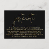 ミニマモダンスタイリッシュシンプルリストのメモ エンクロージャーカード (正面)