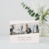 ミニマモダンスタイリッシュラ写真結婚の写真 ポストカード (スタンド正面)