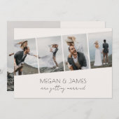 ミニマモダンスタイリッシュラ写真結婚の写真 招待状 (正面/裏面)