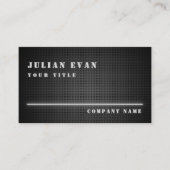 ミニマモダンスタイリッシュリストのブラックメタル 名刺 (正面)