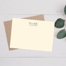 ミニマモダンスタイリッシュリストのモノグラム名 便箋