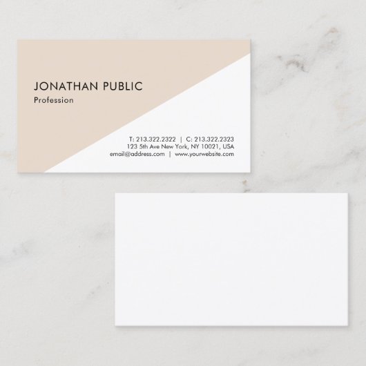 ミニマモダンスタイリッシュリストプロフェッショナルテンプレート 名刺 (正面/裏面)