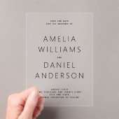 ミニマモダンミニマルム アクリル招待状 (インサイチュ (ポータブル))