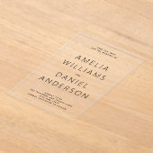 ミニマモダンミニマルム アクリル招待状 (レイダウン)