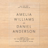 ミニマモダンミニマルム アクリル招待状 (正面)