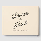 ミニマモダンミニマルリストのチャンパ結婚ーニュ ゲストブック (裏面)