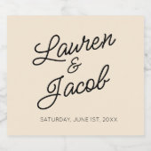 ミニマモダンミニマルリストのチャンパ結婚ーニュ リキュールボトルラベル (シングルラベル)