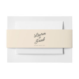 ミニマモダンミニマルリストのチャンパ結婚ーニュ 招待状ベリーバンド