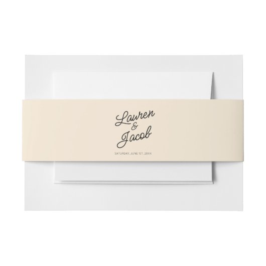 ミニマモダンミニマルリストのチャンパ結婚ーニュ 招待状ベリーバンド (正面例)