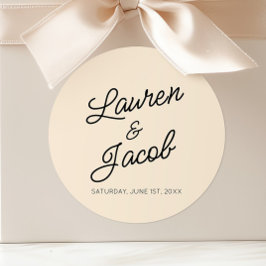 ミニマモダンミニマルリストのライトシャンパ結婚ーニュ ラウンドシール