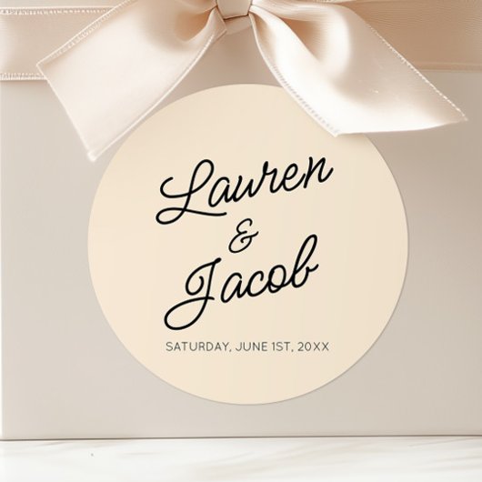 ミニマモダンミニマルリストのライトシャンパ結婚ーニュ ラウンドシール